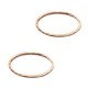 DQ metal closed ring oval 15x8mm Rosé goud